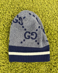 Cappello Gucci GG Knit in cashmere Grigio Multicolor M