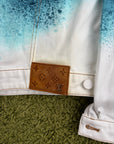 Giacca Louis Vuitton Spray in Denim Bianca Multicolor 54