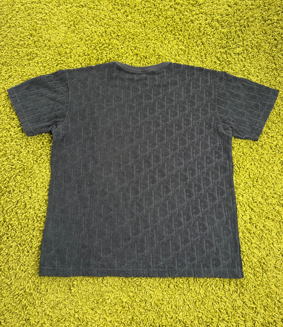 T-Shirt Christian Dior Blu Navy in jacquard oblique S