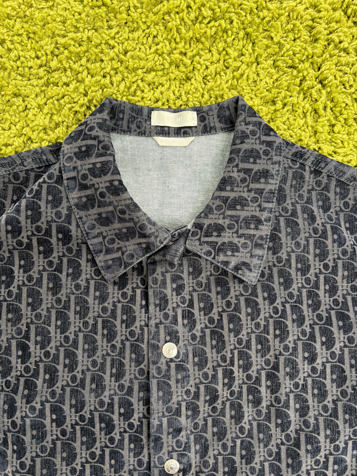 Camicia Christian Dior oblique Blu Navy 46