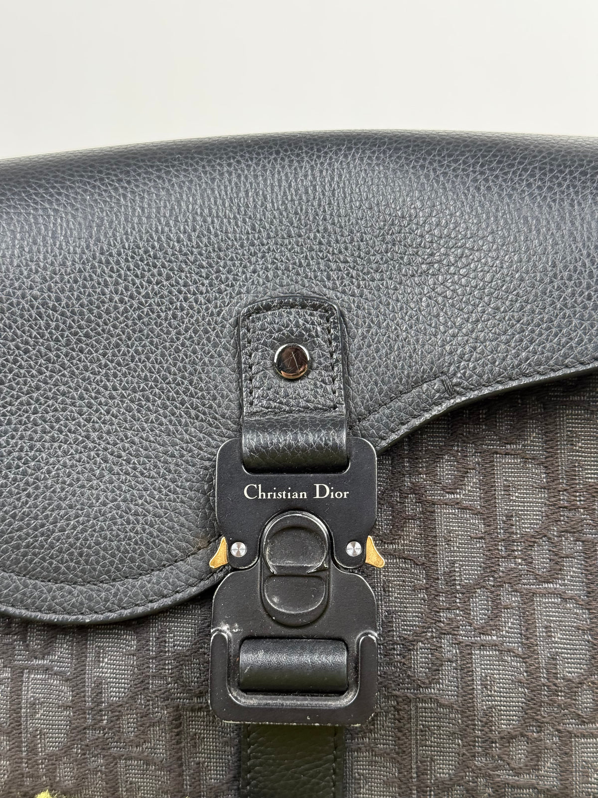 Borsa a tracolla piccola saddle Christian Dior Nero