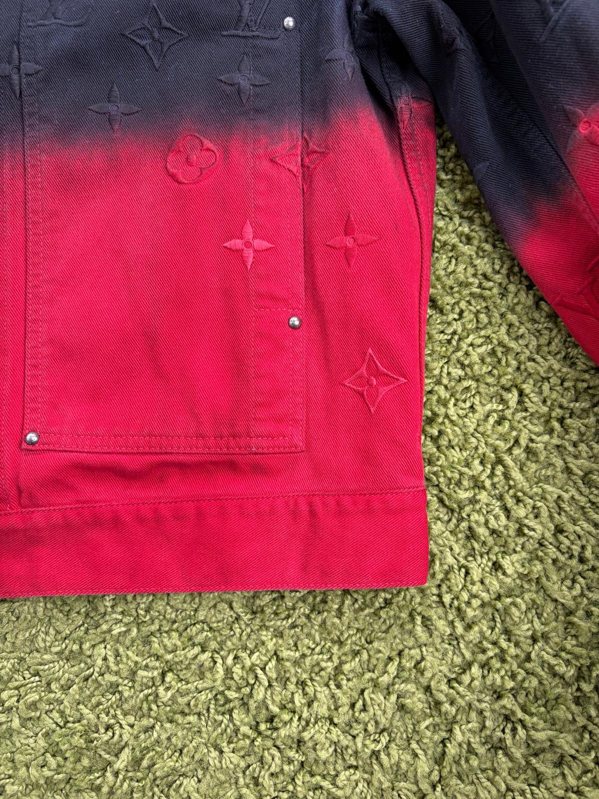 Completo Louis Vuitton Rosso Nero Giacca 50 Jeans 33