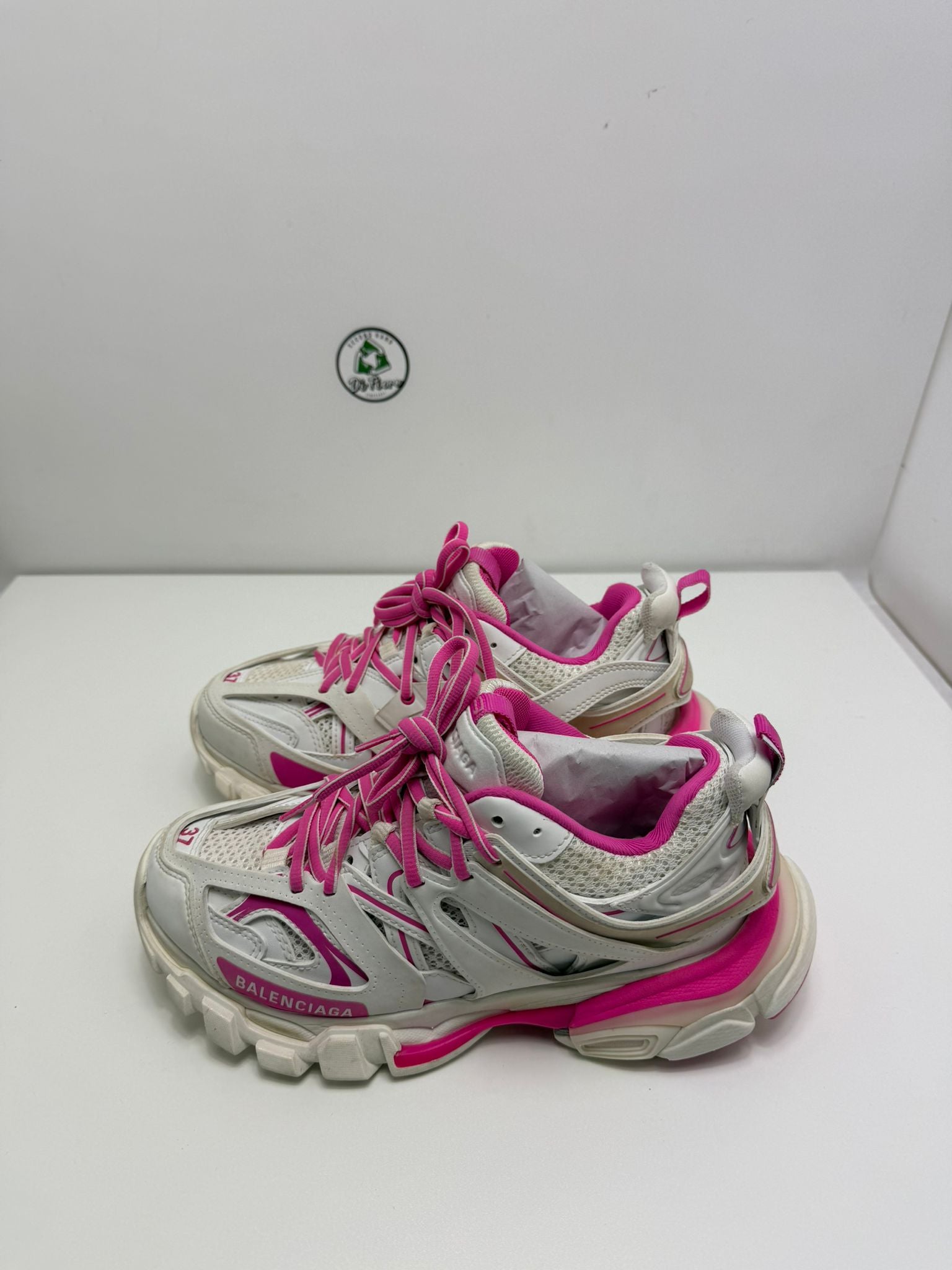 Balenciaga track 37 bianca e rosa