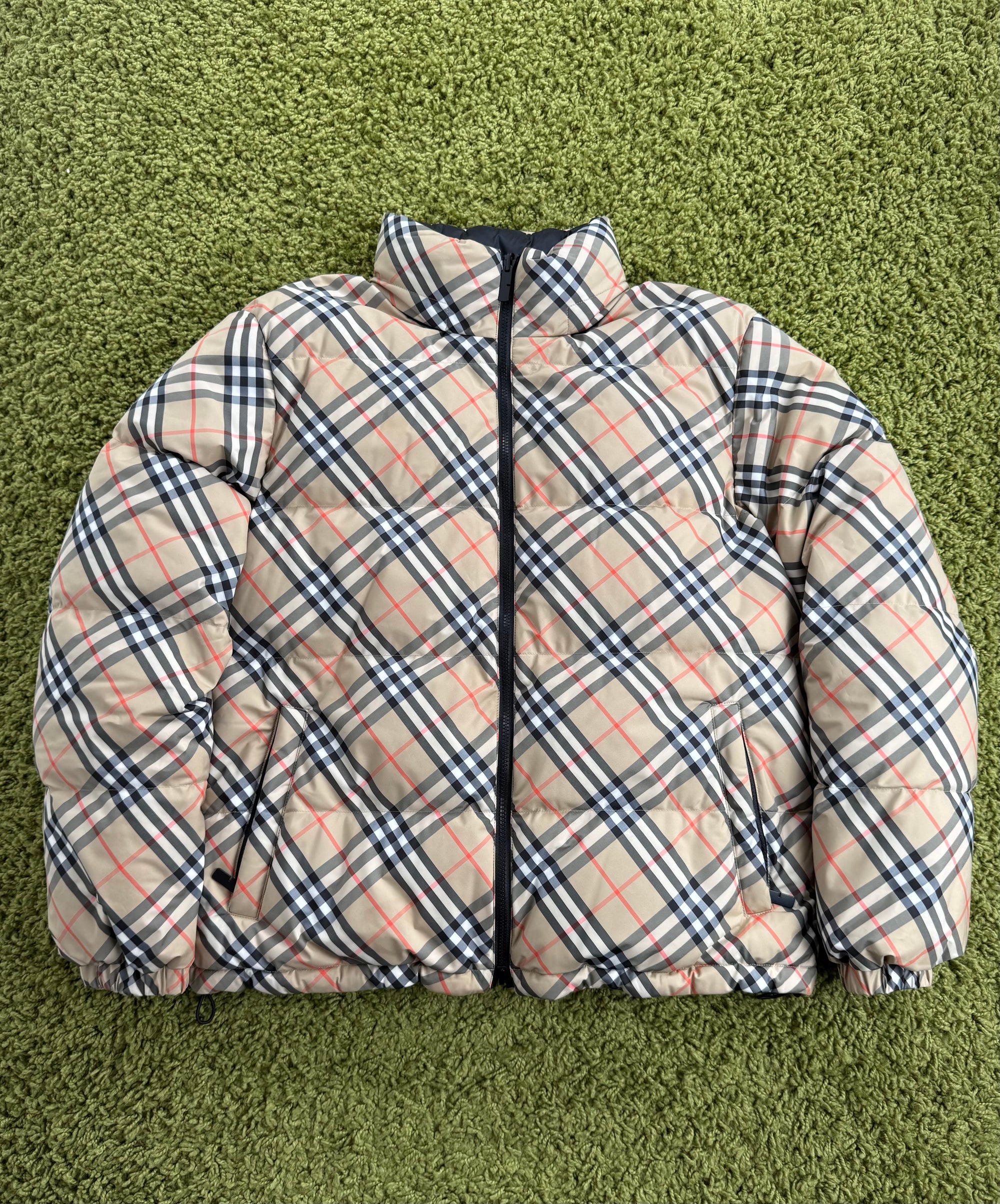 Piumino Ambleside Check Burberry Beige Nero L