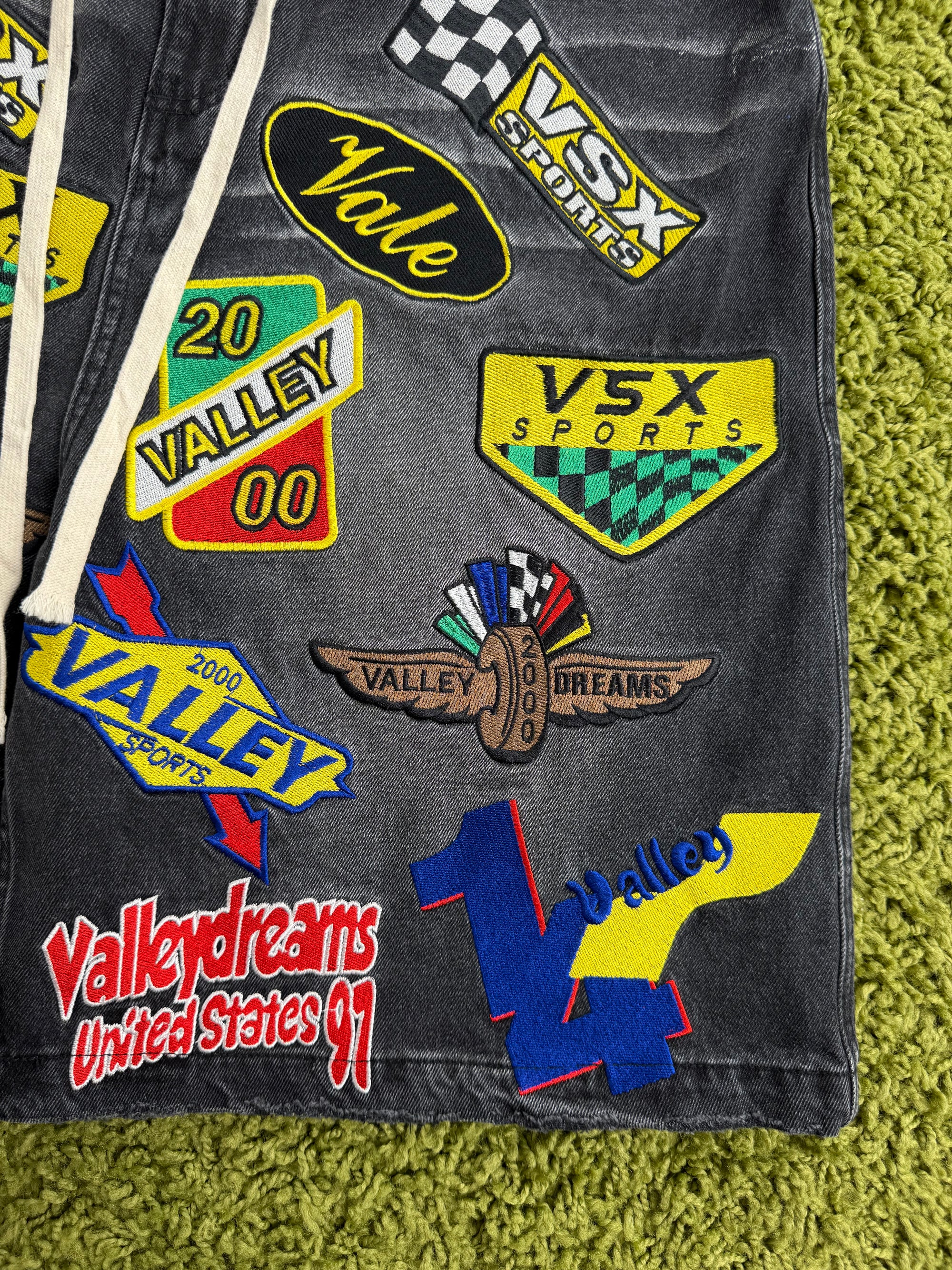 Pantaloncino Jorts Passport Valley Dreams In Denim Nero Multicolor 32
