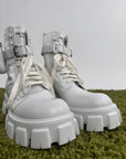 Prada Monolith in pelle bianca 43