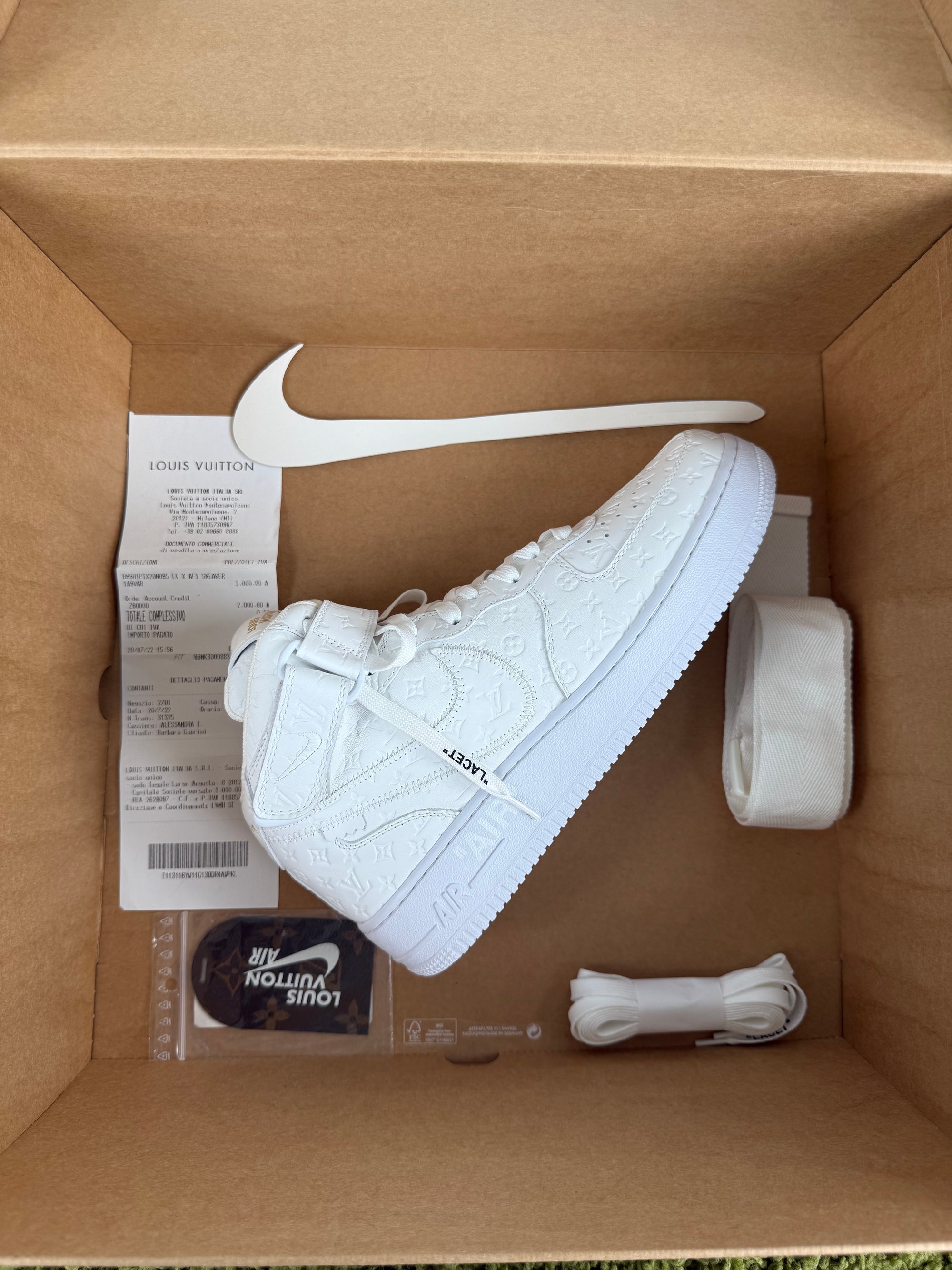 Louis Vuitton x Nike air force 1 High 42