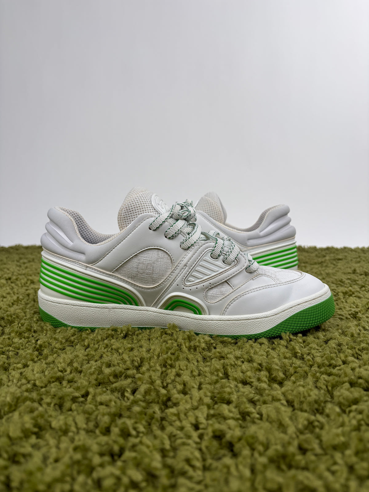 Gucci Basket Low Bianco Verde 38