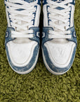 Louis Vuitton Trainer In Denim Blu 7.5