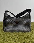 Borsa Prada Re Edition Nera con Cristalli
