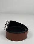 Cintura Burberry reversibile Size 95 marrone/blu