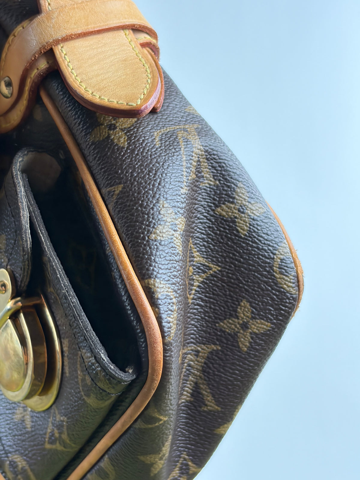 Borsa Monogram Hudson PM Louis Vuitton Marrone