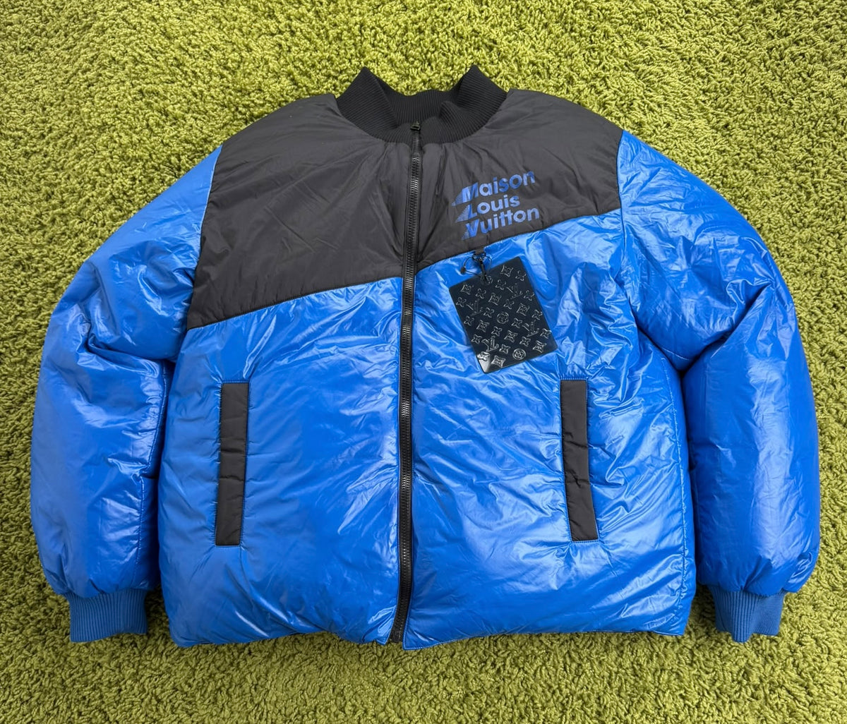 Giubbotto Louis Vuitton Bouson Blu Nero Reversibile