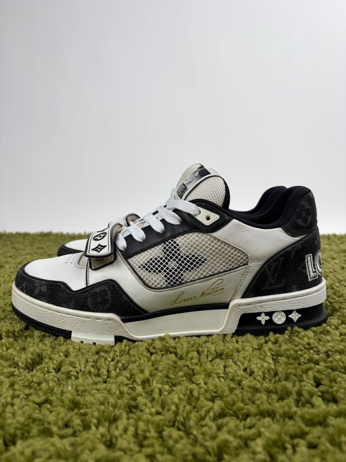 Louis Vuitton Trainer Denim Nera 7 - Second Hand Di Fiore