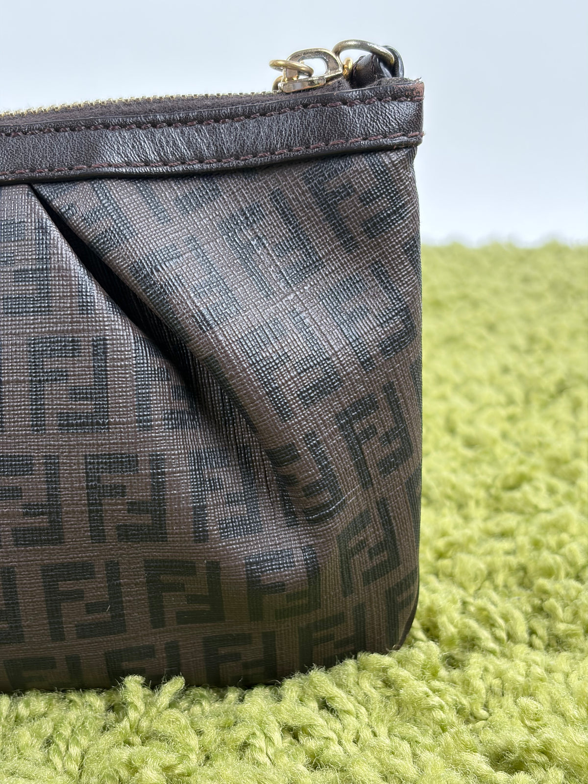Borsa Fendi Baguette in tela Marrone