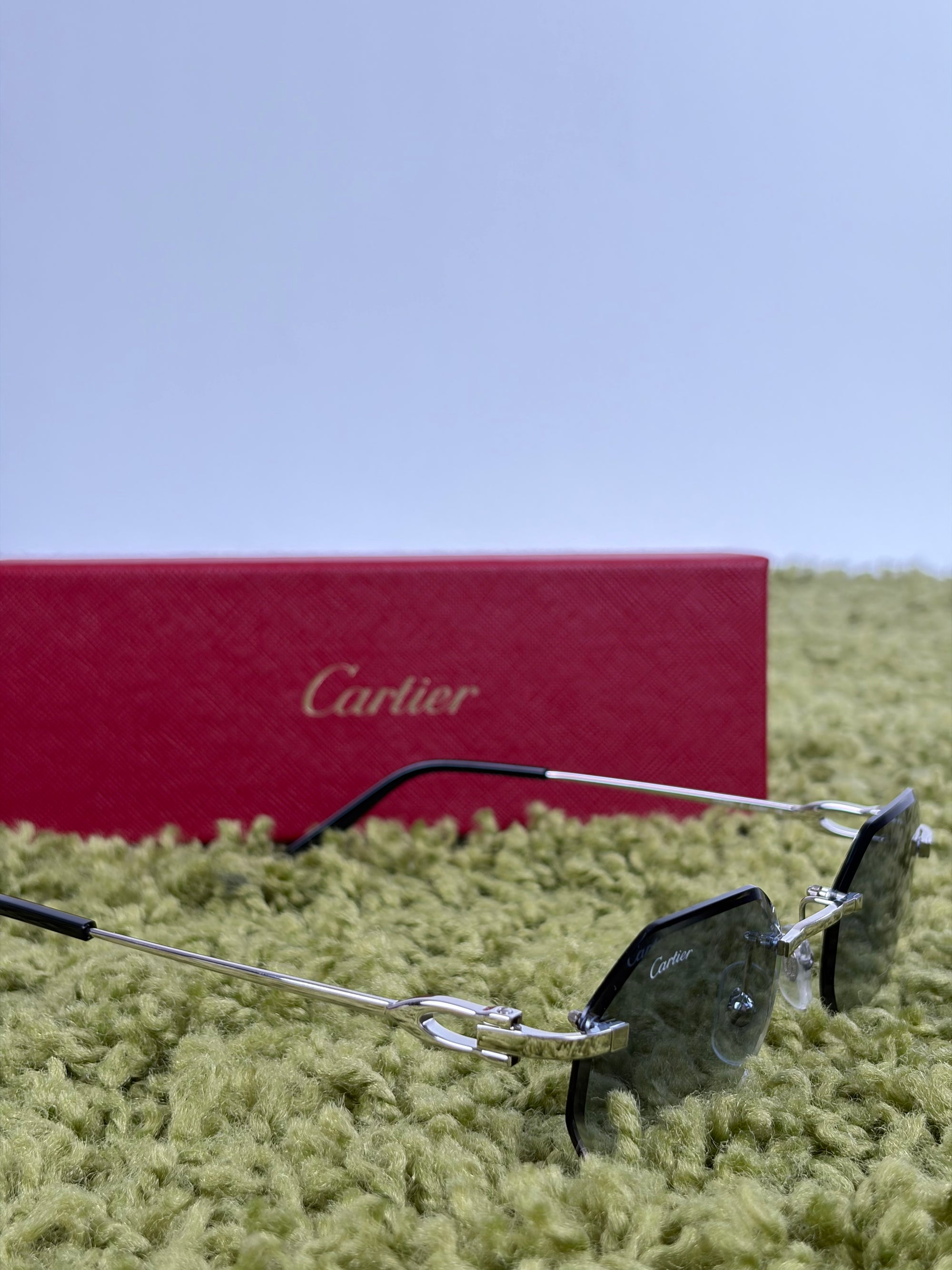 Occhiali Cartier neri e argento