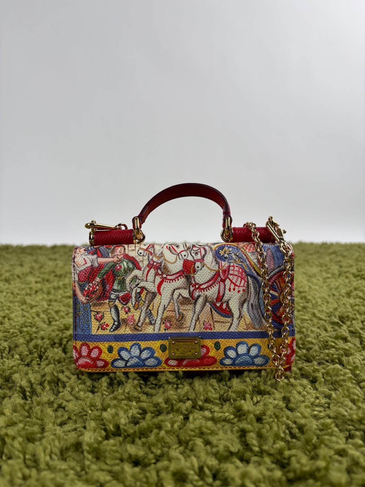 Mini Borsa Dolce&Gabbana Sicily Rossa Multicolor - Second Hand Di Fiore