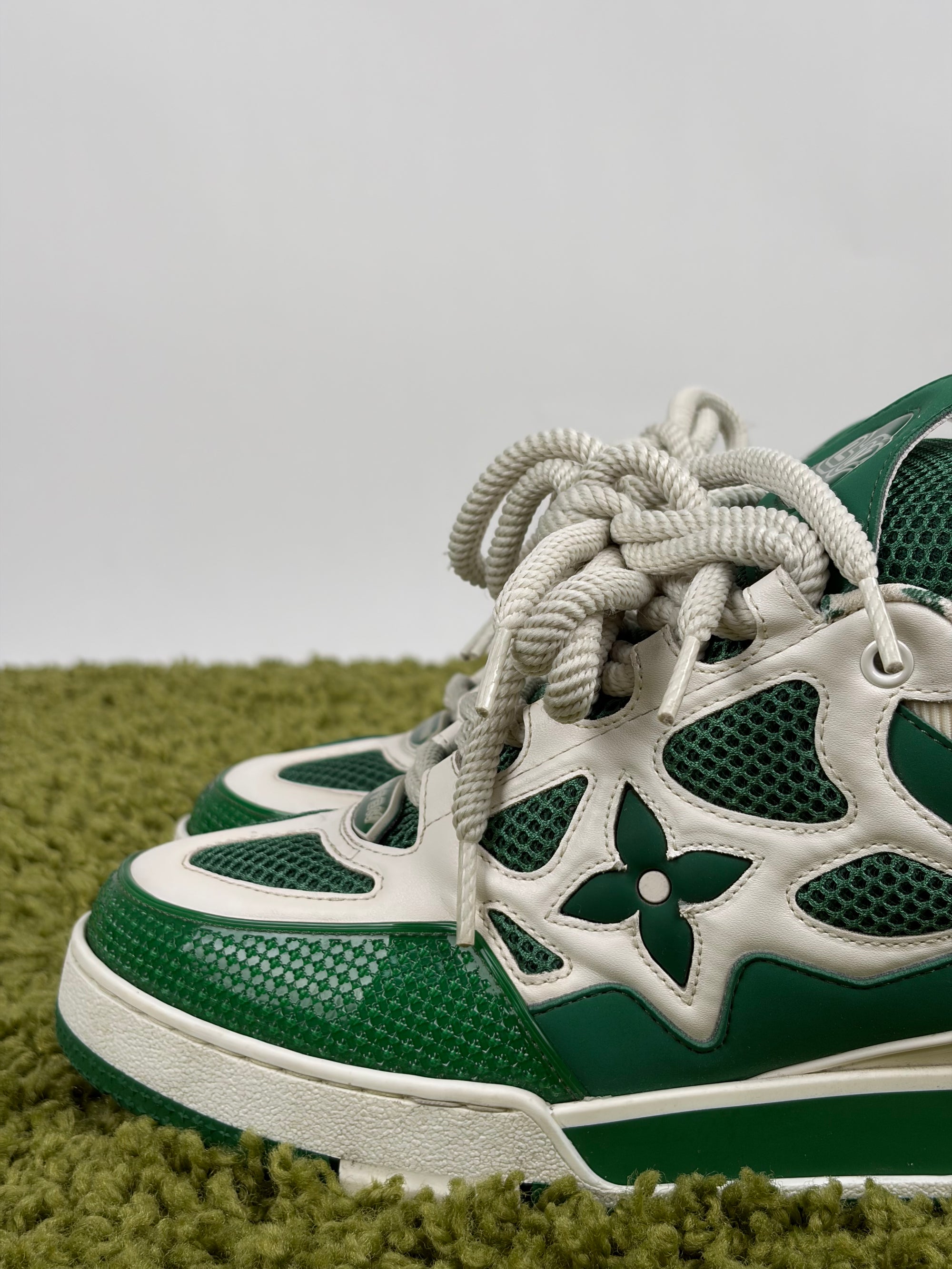 Louis Vuitton skate Size 7.5=41.5 calza 42.5 bianche e verdi