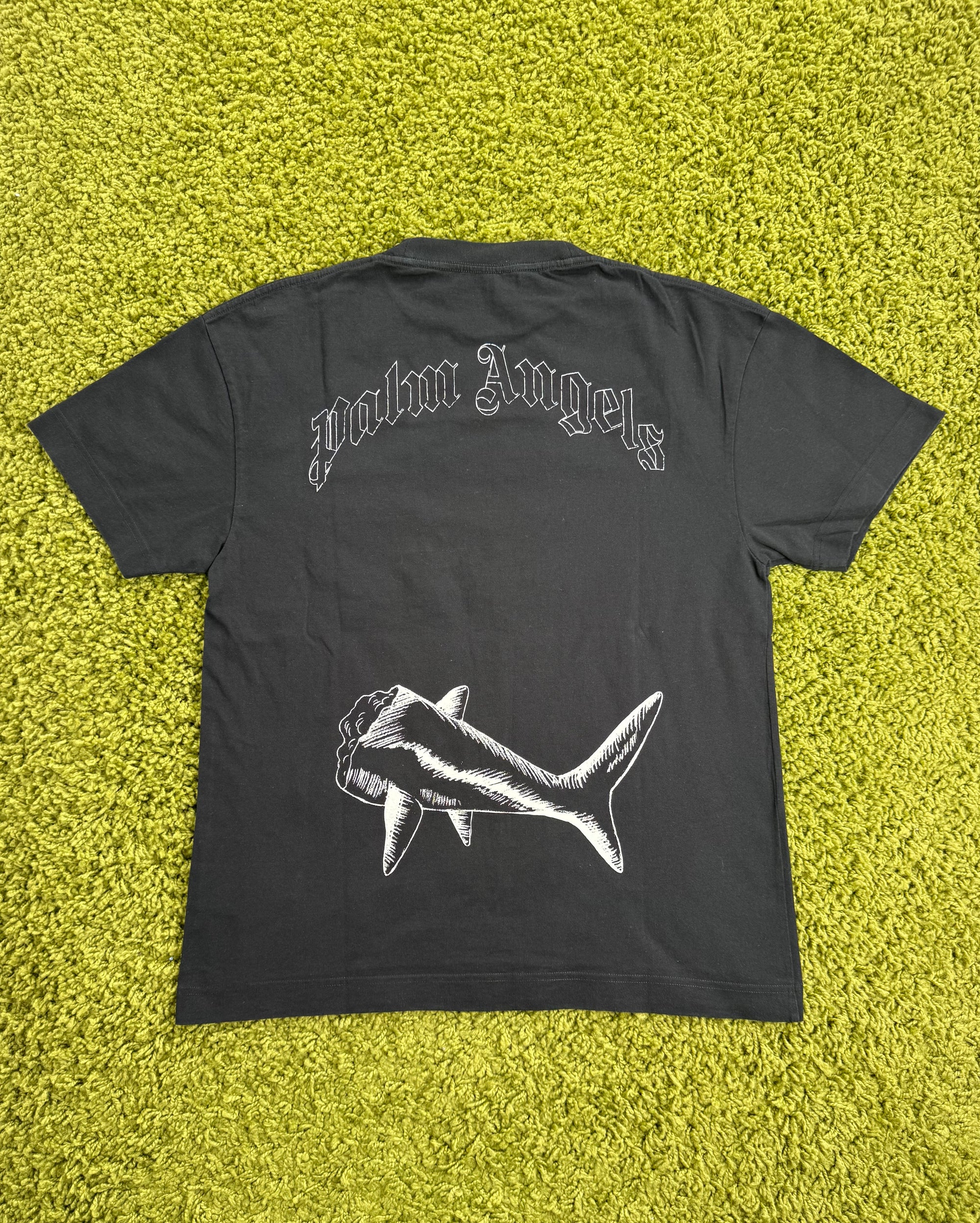 T-Shirt Broken Shark Palm Angels Nera L