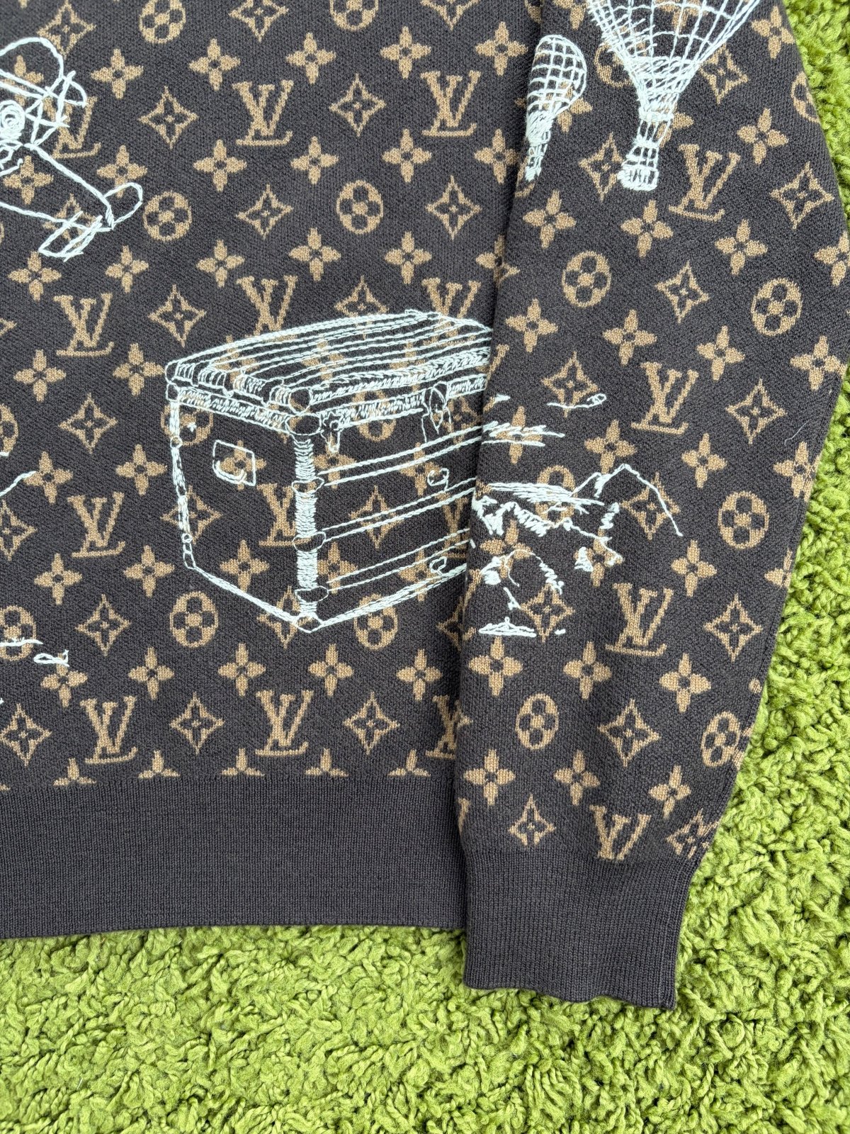 Maglione Louis Vuitton Monogram Marrone S - Second Hand Di Fiore