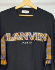 T shirt Lanvin Size XL nera arancione e blu