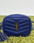 Borsa a spalla Saint Laurent Baby LoubBlu