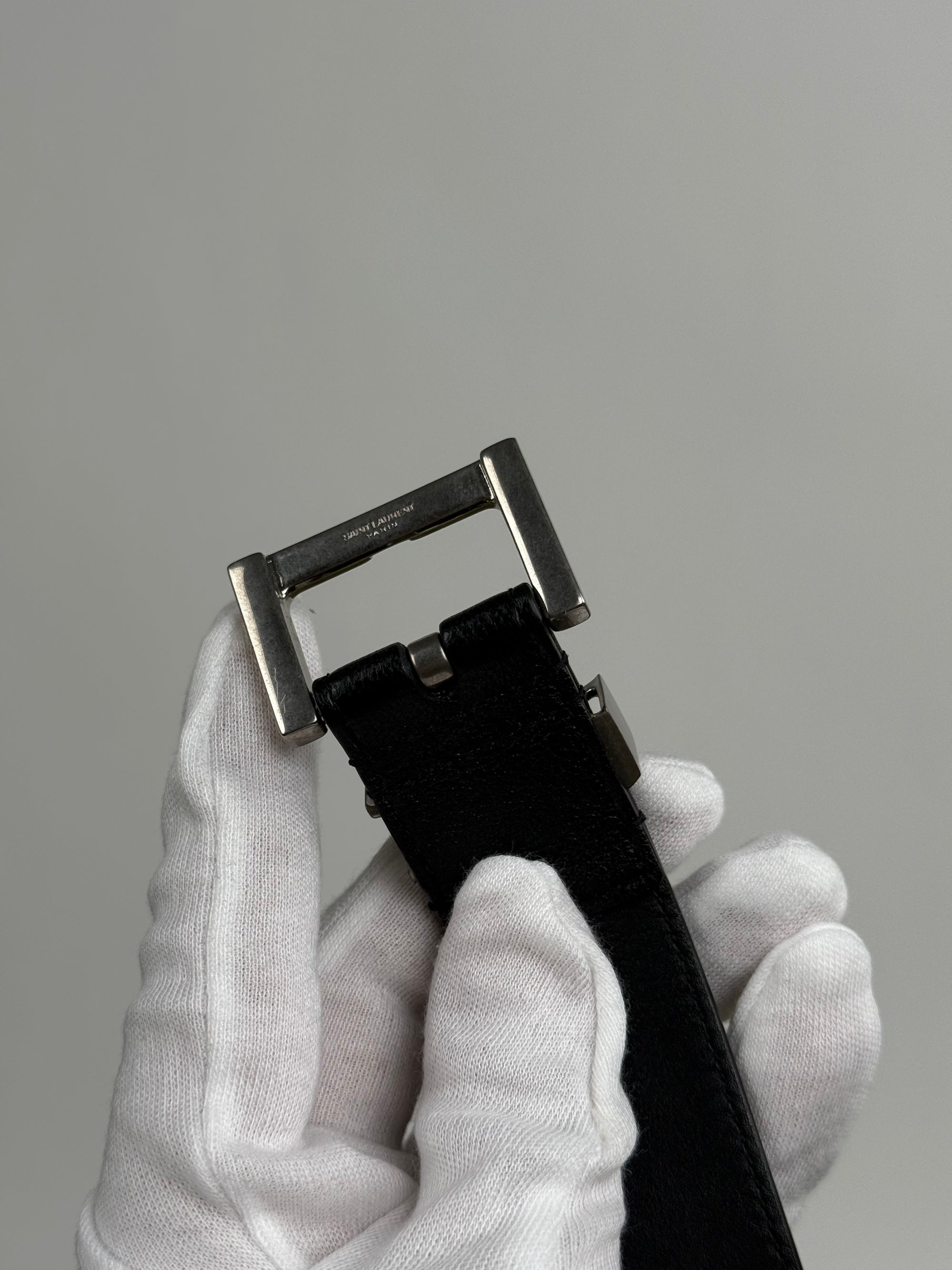 Cintura Saint Laurent Cassandre Nero 110