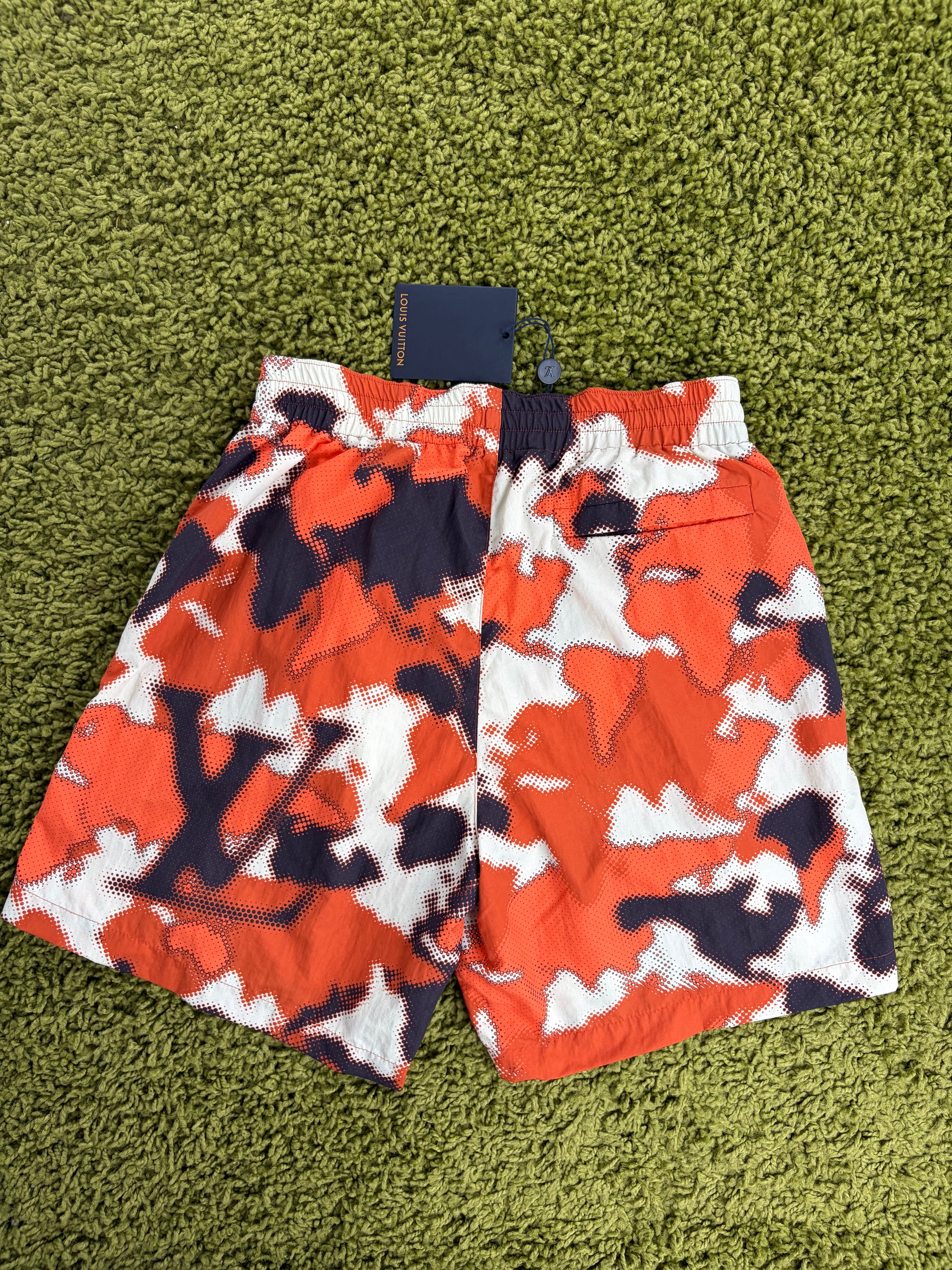 Costume Louis Vuitton Swim short Size M arancione blu e bianco