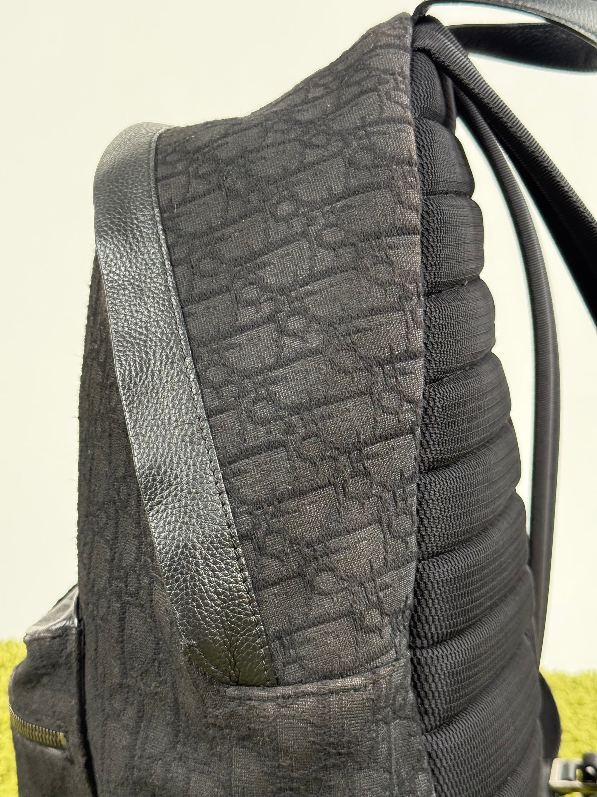 Zaino Ridere Oblique In Jacquard Christian Dior Nero