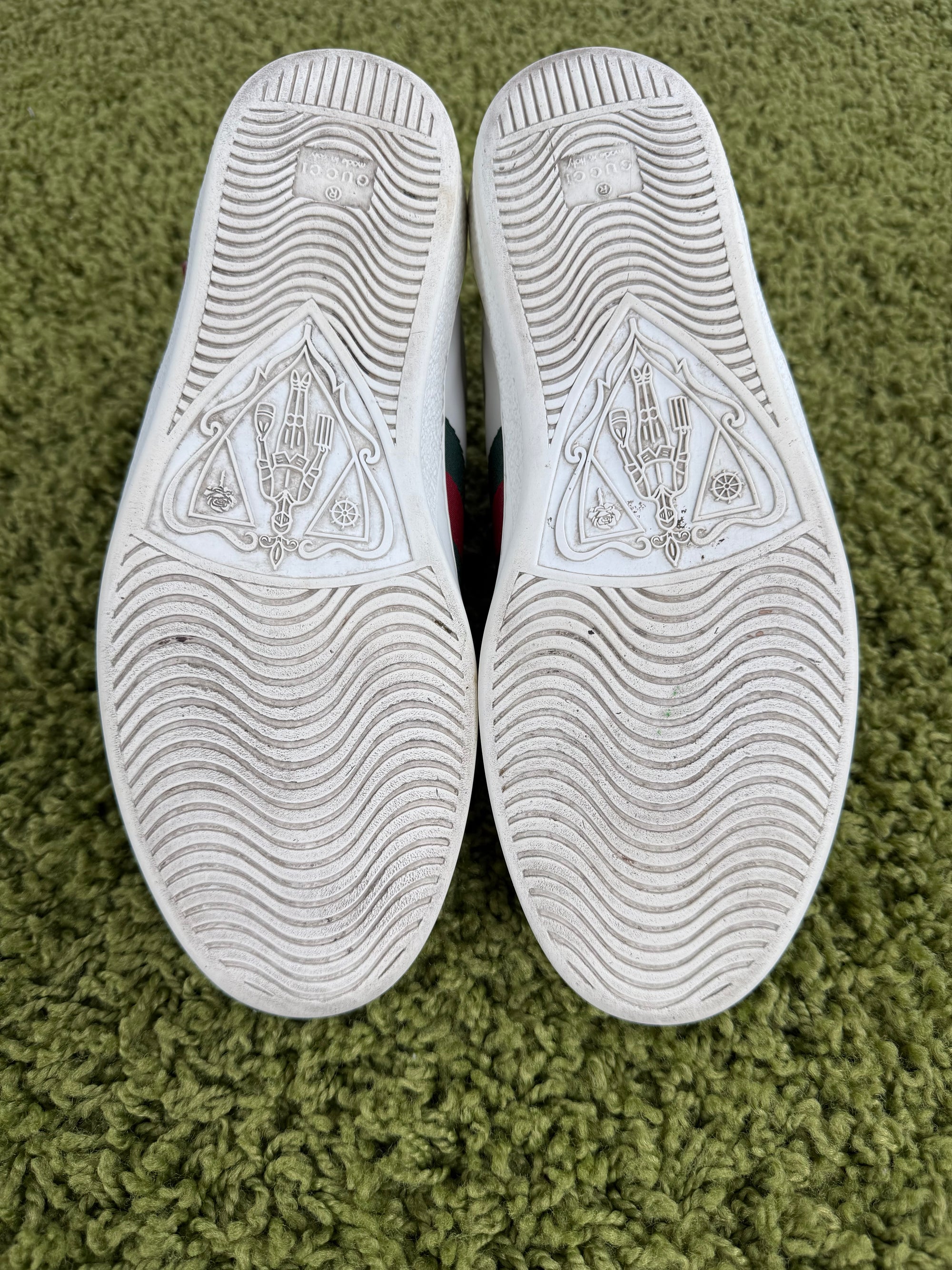 Gucci Ace Stripe High Bianche 9.5