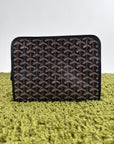 Pochette Goyard Jouvence MM in tela Goyardine Nera