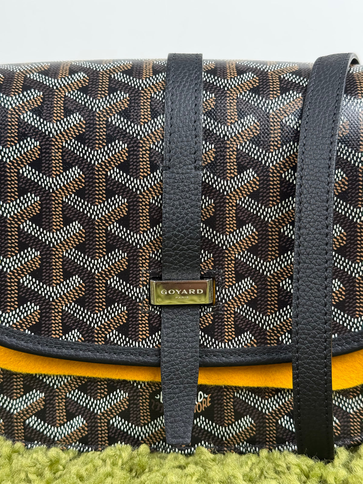 Goyard Borsa a tracolla Belvedère PM in tela Goyardine Nero