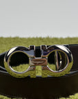 Cintura Ferragamo Double Gancini Nero 110cm