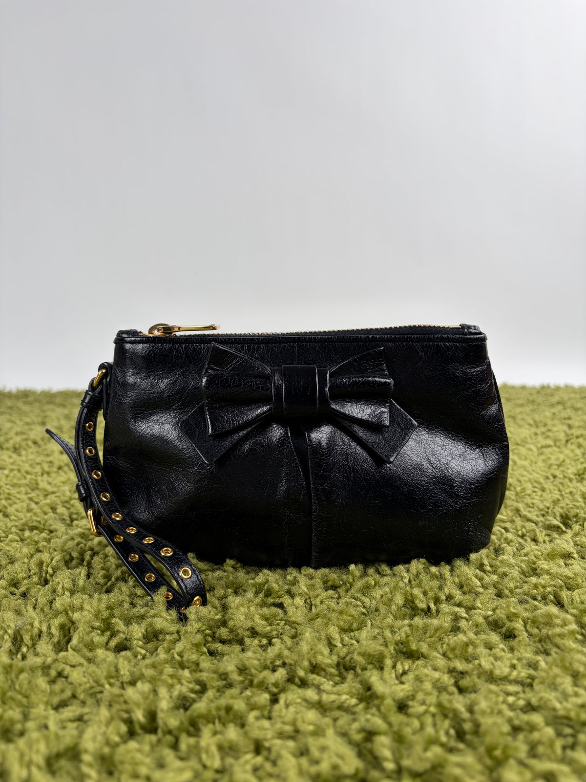 Borsa Miu Miu Pour Accessories Vitello Shine Sac Nera