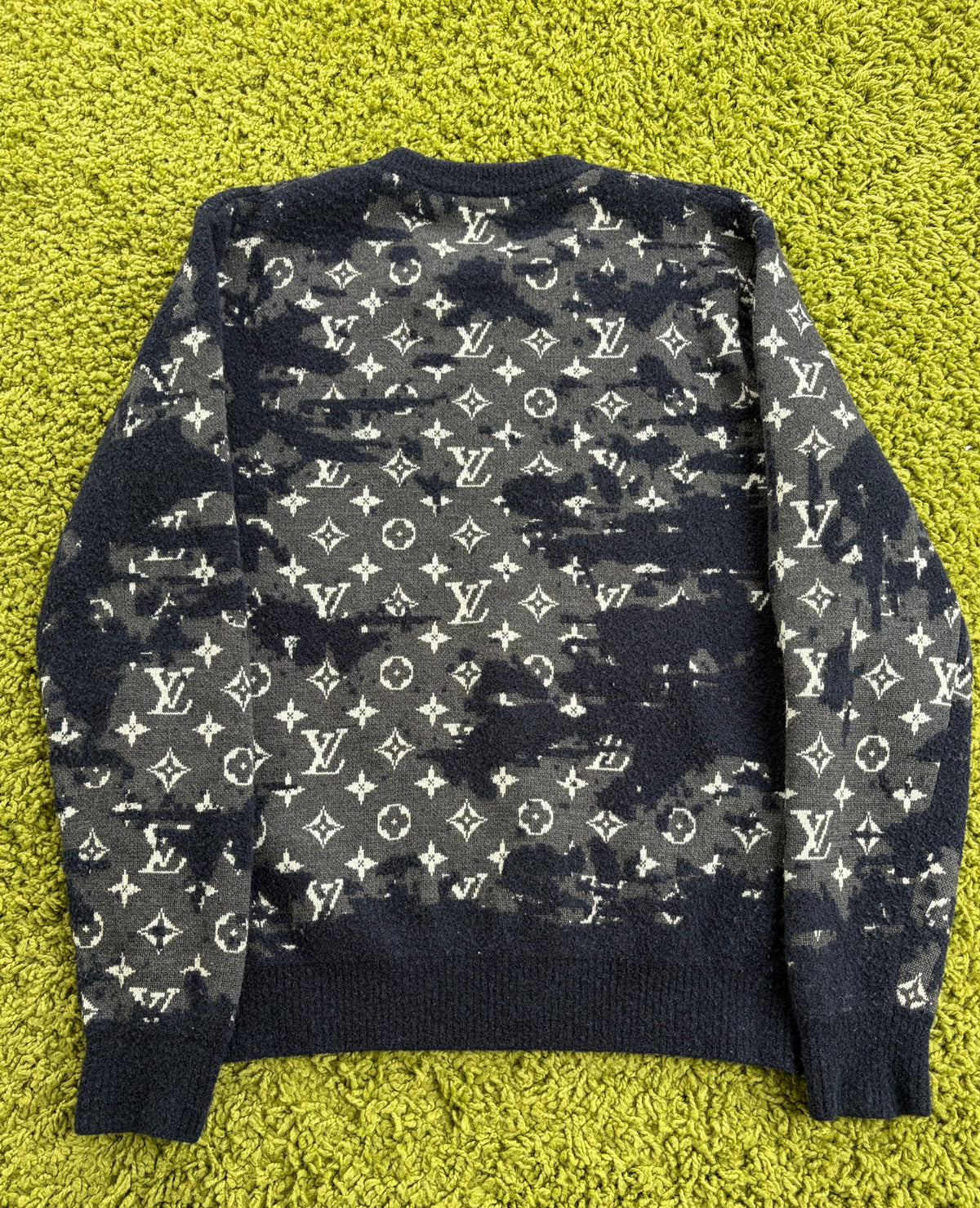 Pullover Louis Vuitton in Lana Blu Navy Monogram S