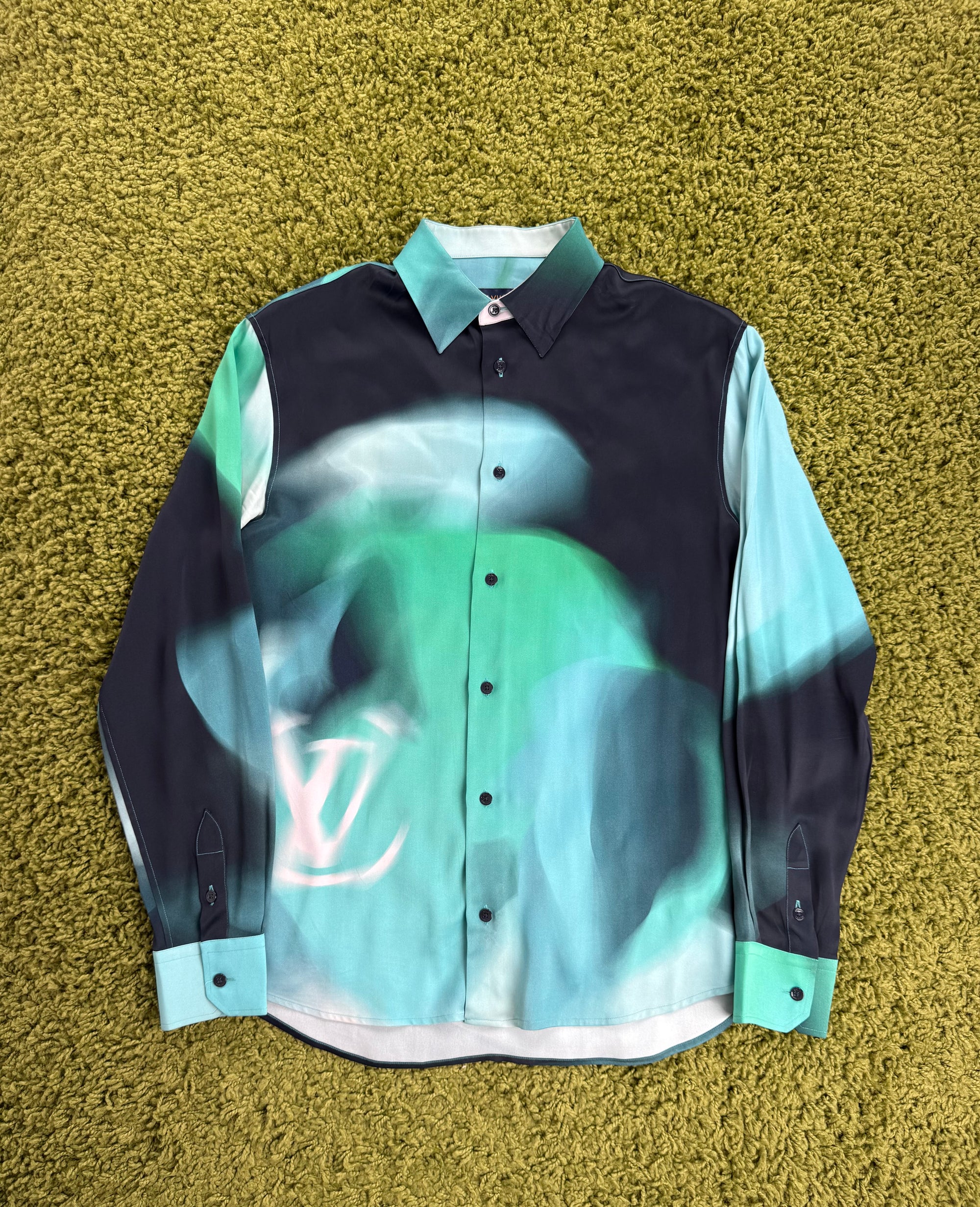 Camicia Louis Vuitton Blu Verde S
