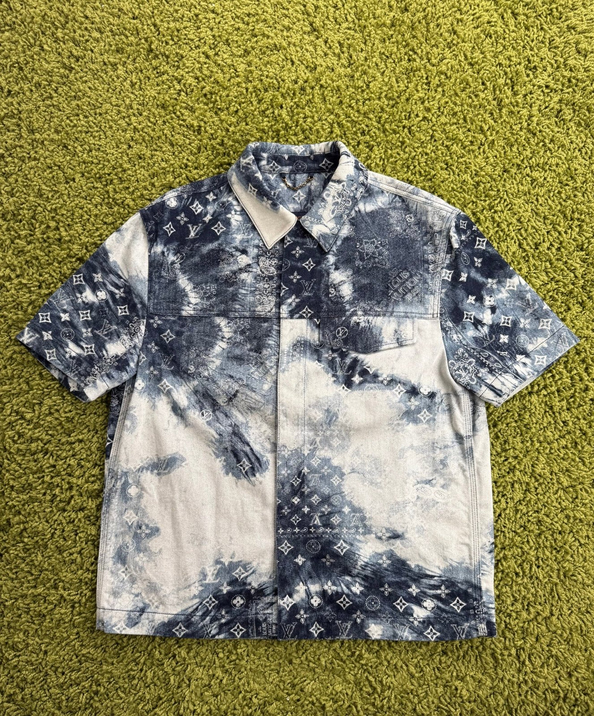 Completo Louis Vuitton in denim Multicolor Camicia S Pantaloncino 30 - Second Hand Di Fiore
