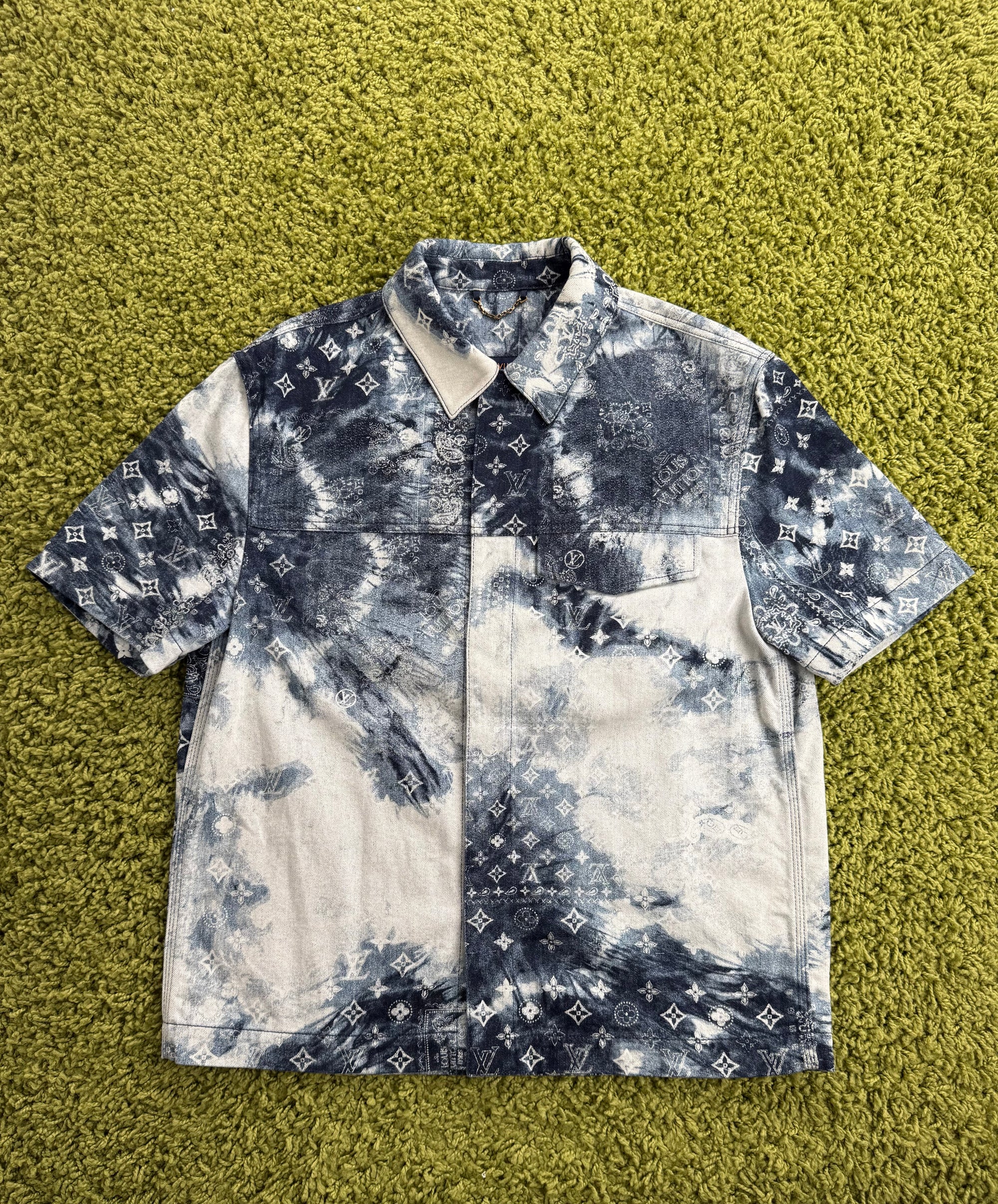 Completo Louis Vuitton in denim Multicolor Camicia S Pantaloncino 30
