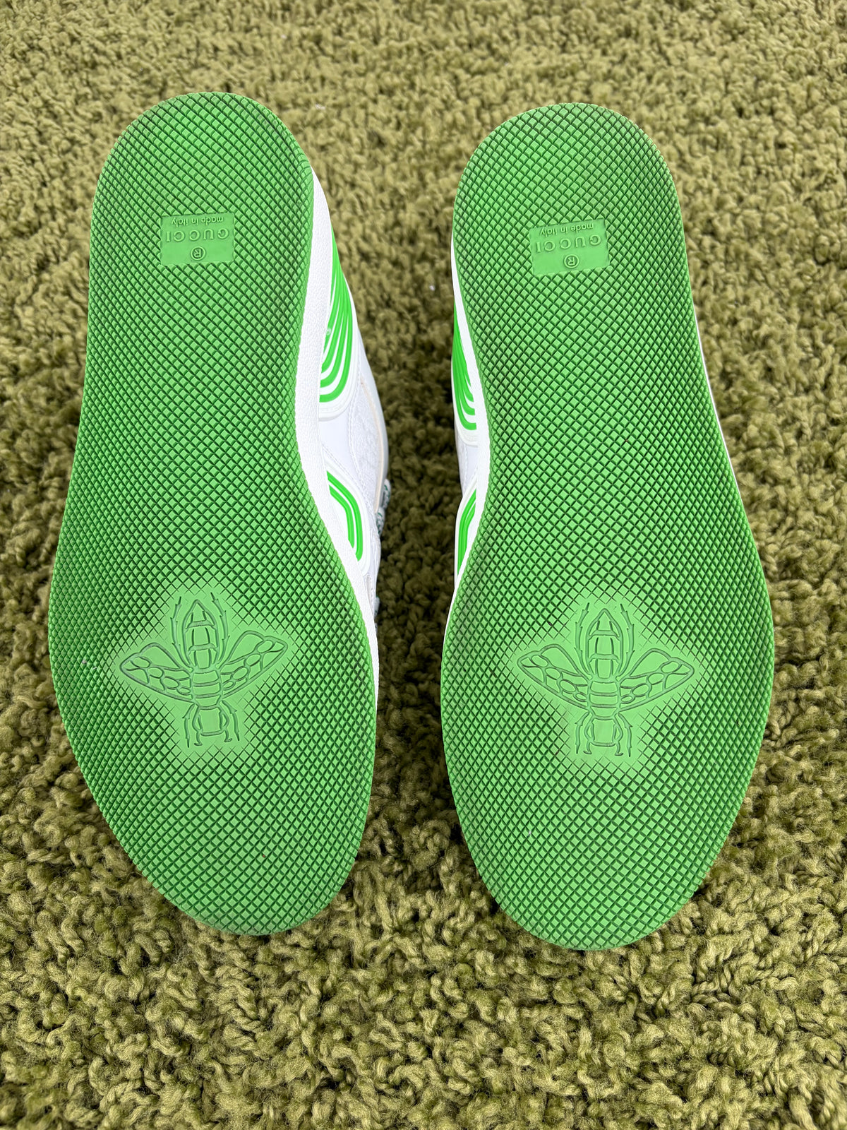 Gucci Basket Low Bianco Verde 38