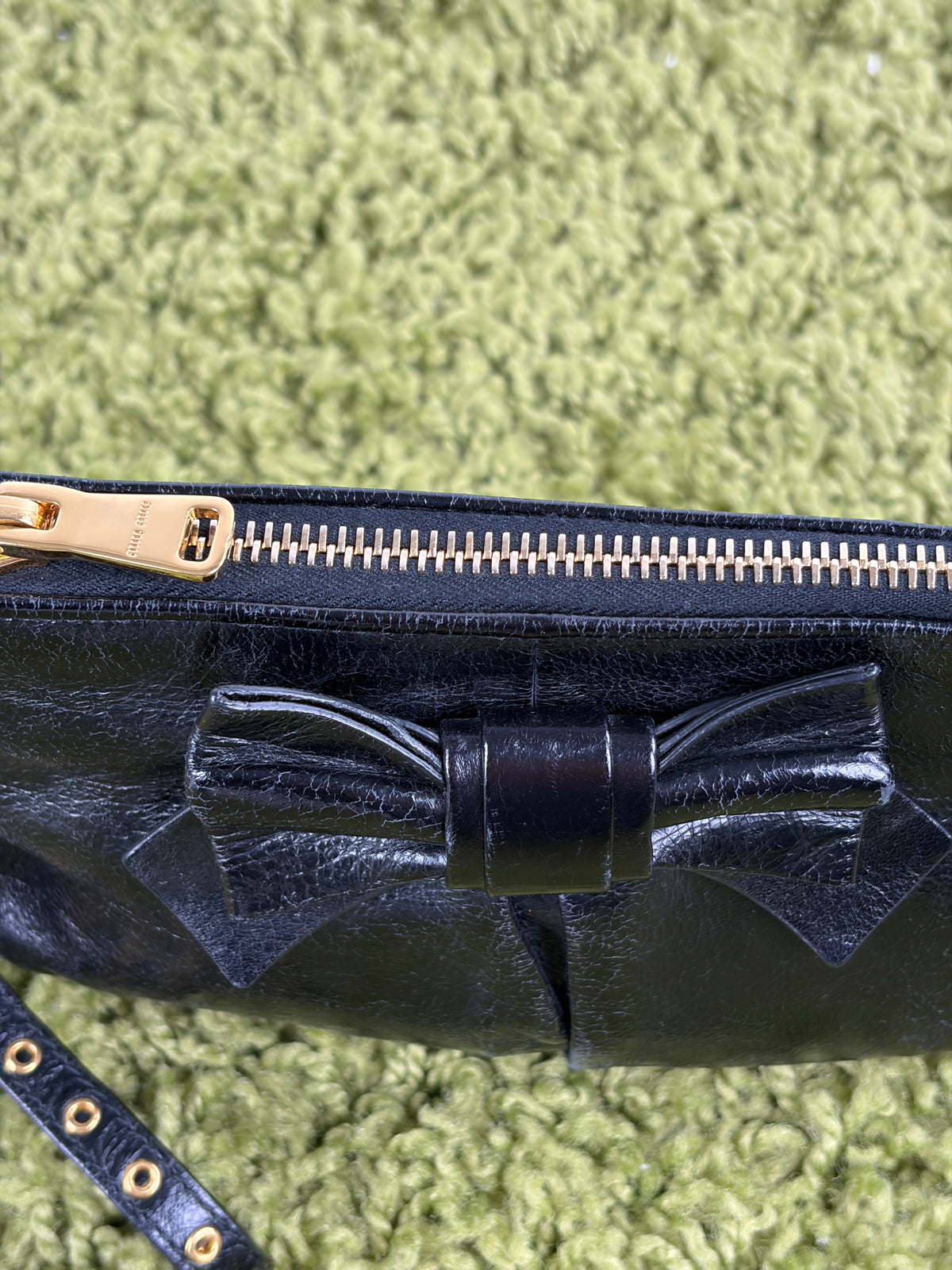Borsa Miu Miu Pour Accessories Vitello Shine Sac Nera