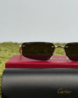 Occhiali Cartier CT0544S con motivo a borchie Clash Sulle aste oro