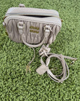 Borsa Arcadie Nappa Miu Miu Beige