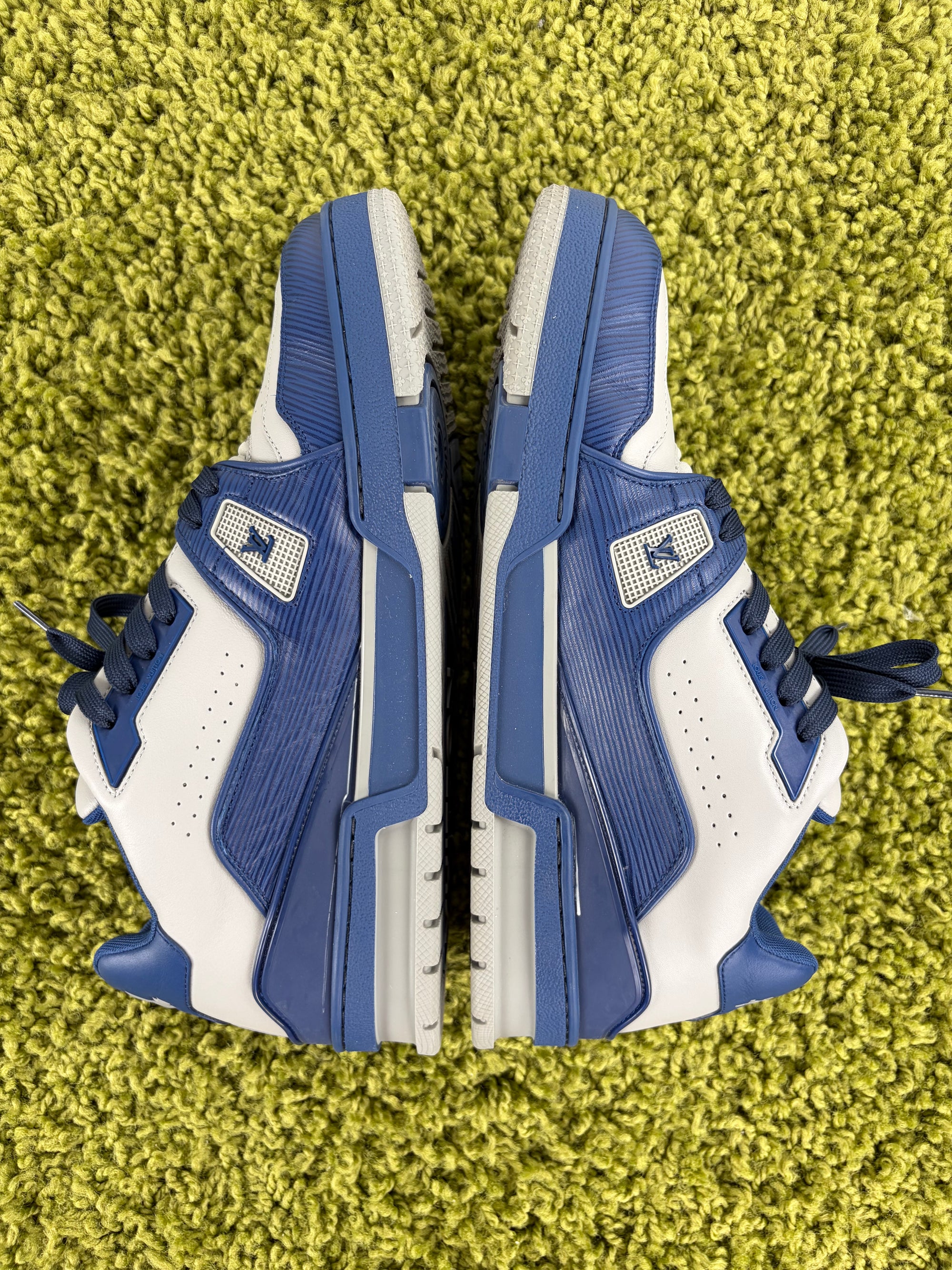 Louis Vuitton trainer Size 8=42 calza 43 blu e grigia