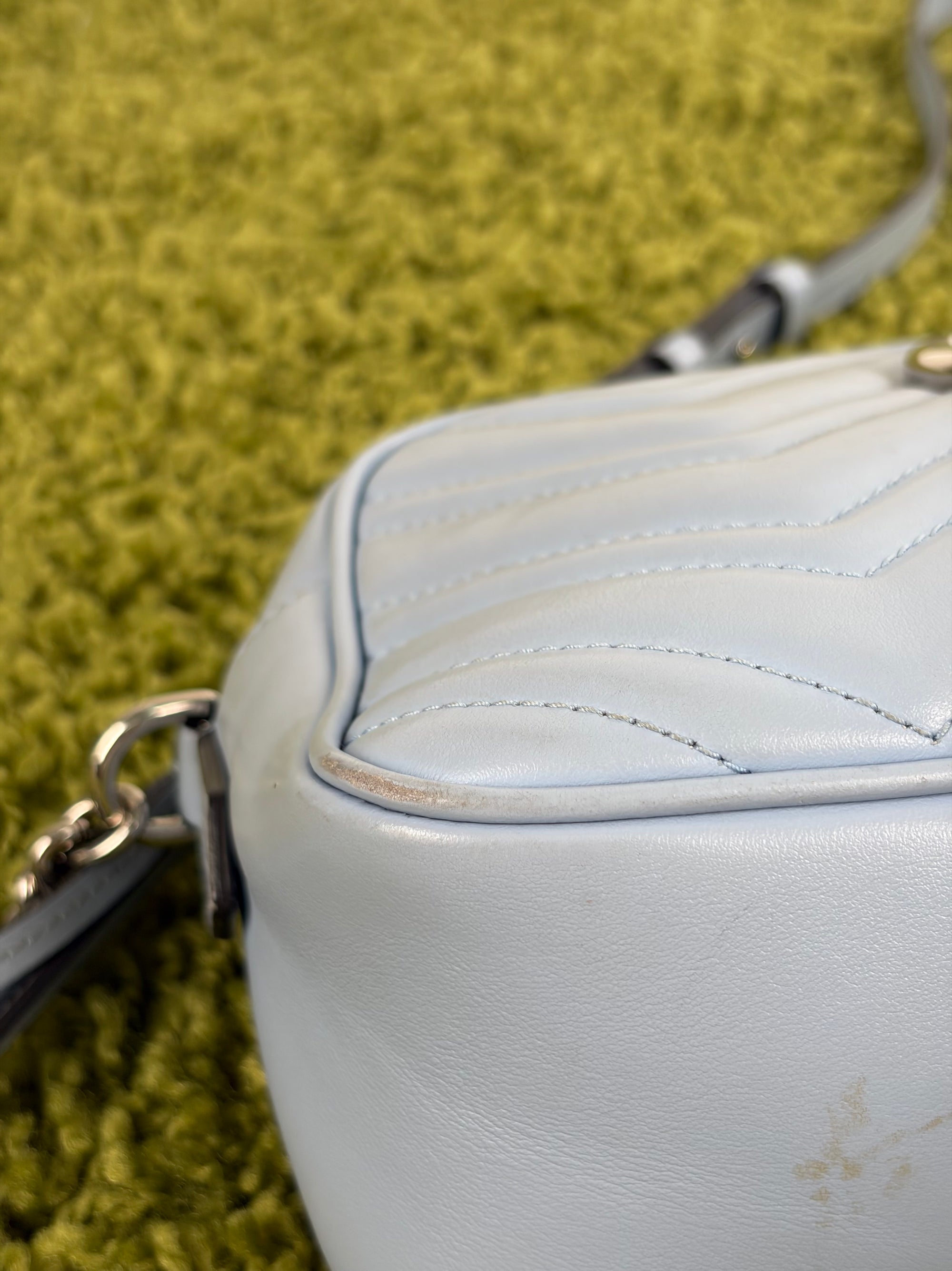 Borsa Gucci Marmont azzurra