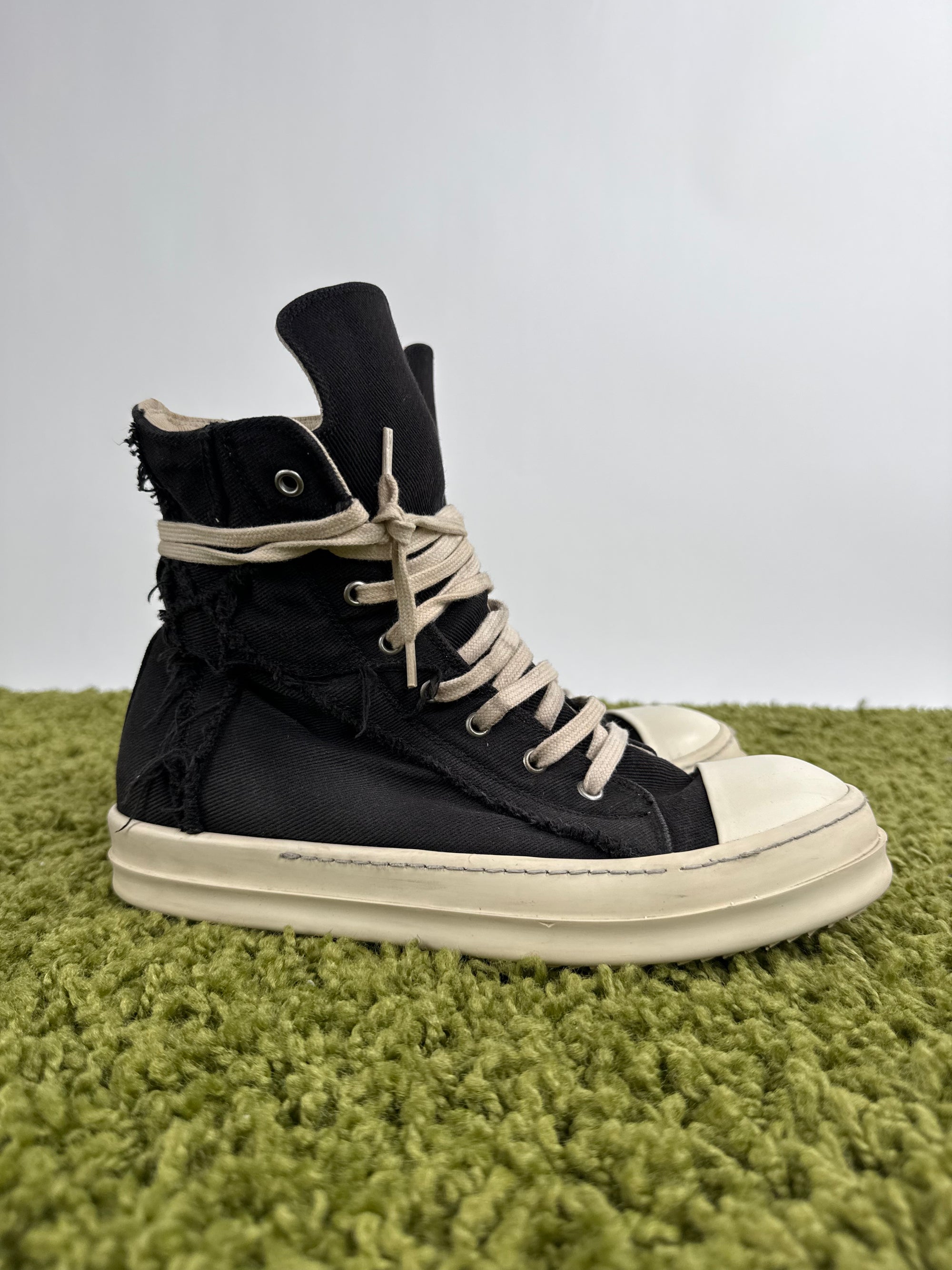 Rick Owens Ramones Distressed Nero 41