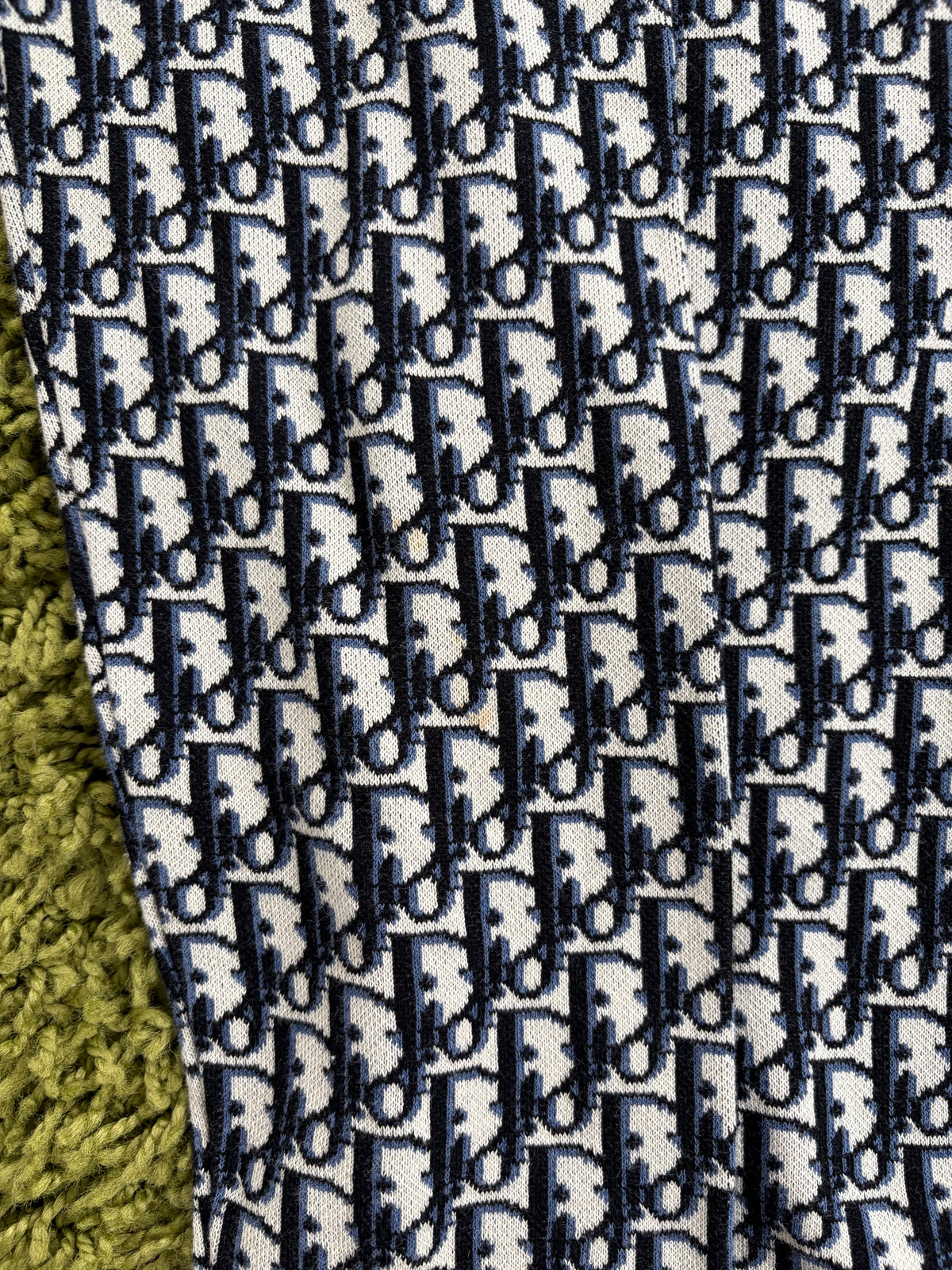 Polo Christian Dior in Jacquard Bianco Blu Navy  S