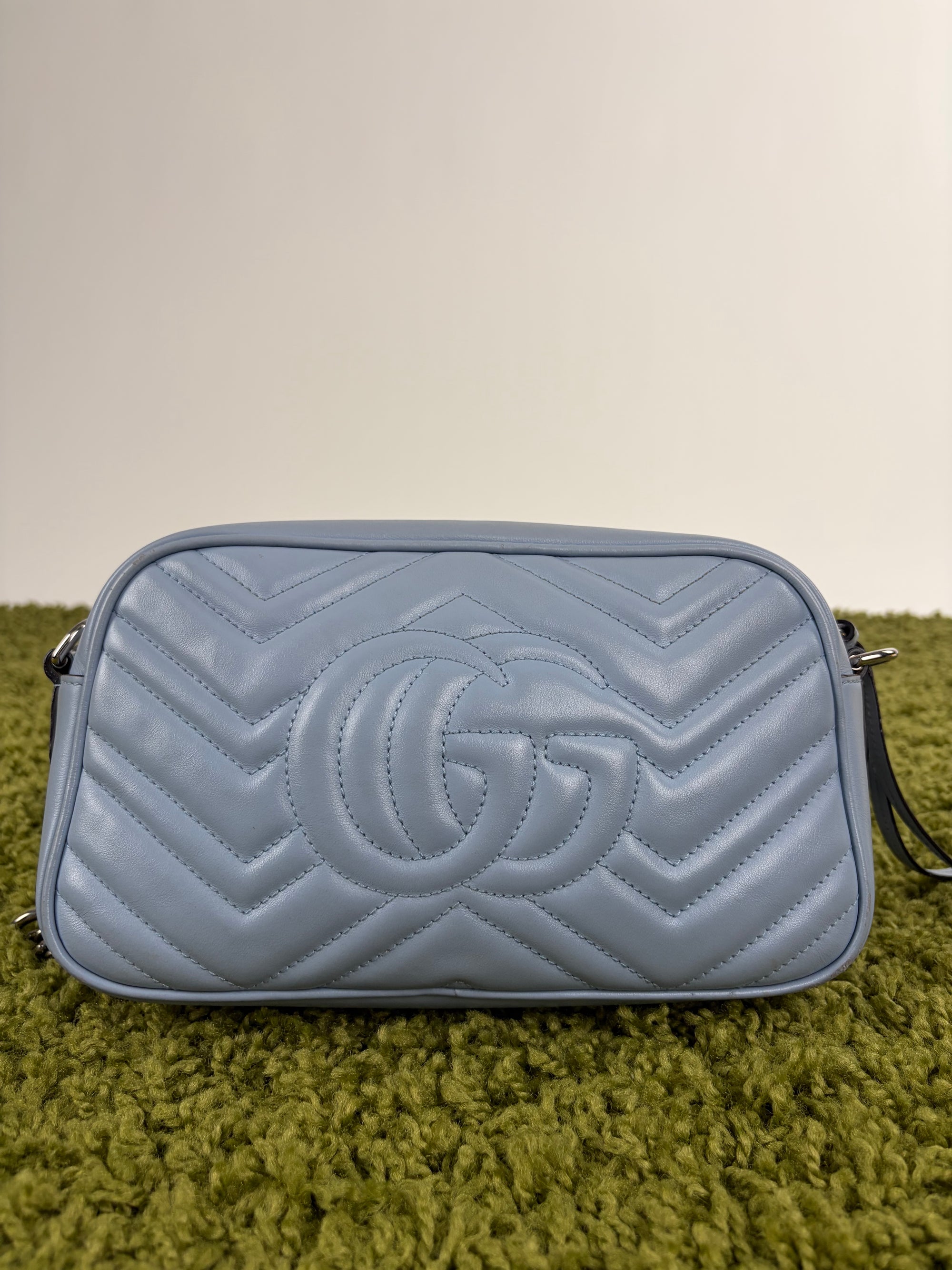 Borsa Gucci Marmont azzurra
