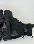 Stivali Prada Monolith in pelle e Re-nylon con pouch Size 36 nero