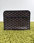 Pochette Goyard Jouvence MM in tela Goyardine Nera