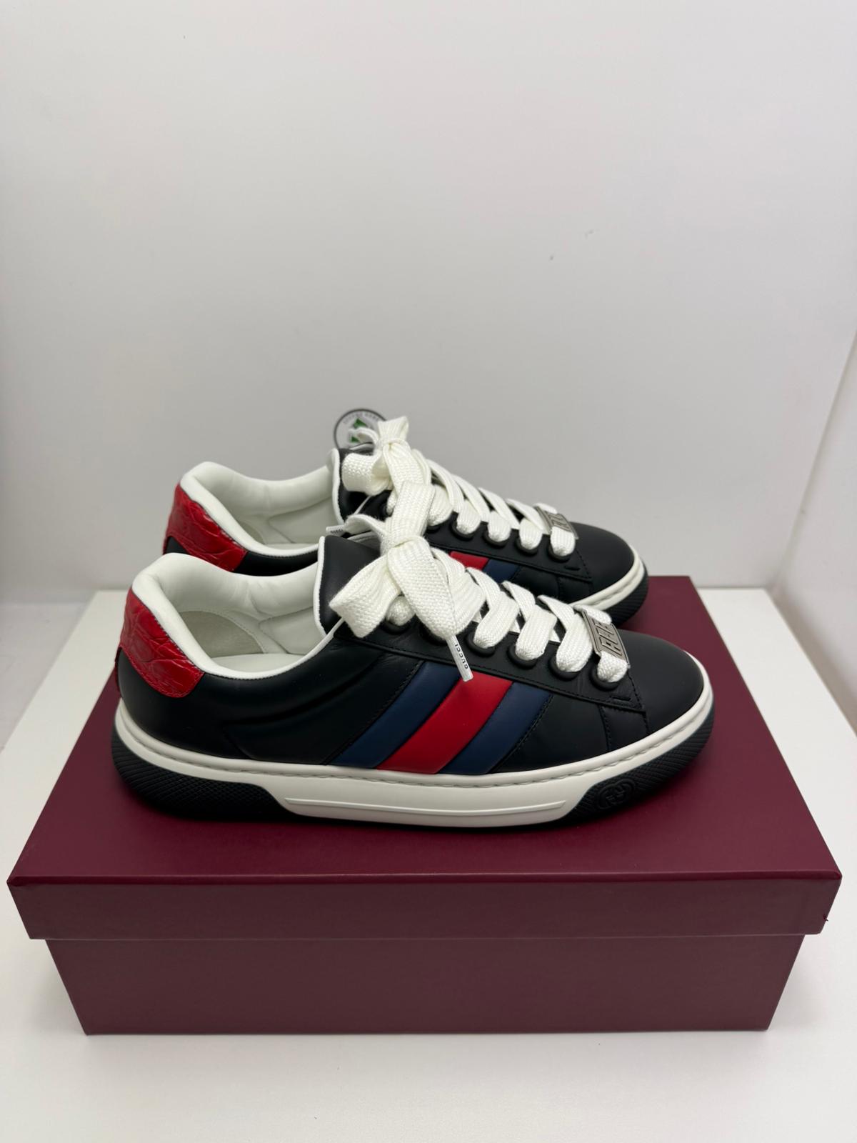 Gucci ace Size 7=41 nera rossa e blu